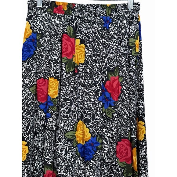 Vintage 90's Maxi Skirt 12 Floral Cottagecore Boho Button Front Nolan USA - Picture 7 of 9